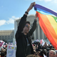 Same-sex-marriage supporters demonstrate in front of the Supreme Court on March 27, 2013. (Jewel Samad/Getty Images)
